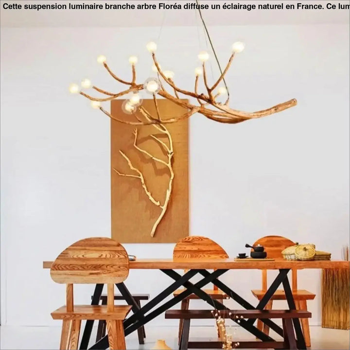 Suspension Luminaire Branche d’Arbre Design Naturel