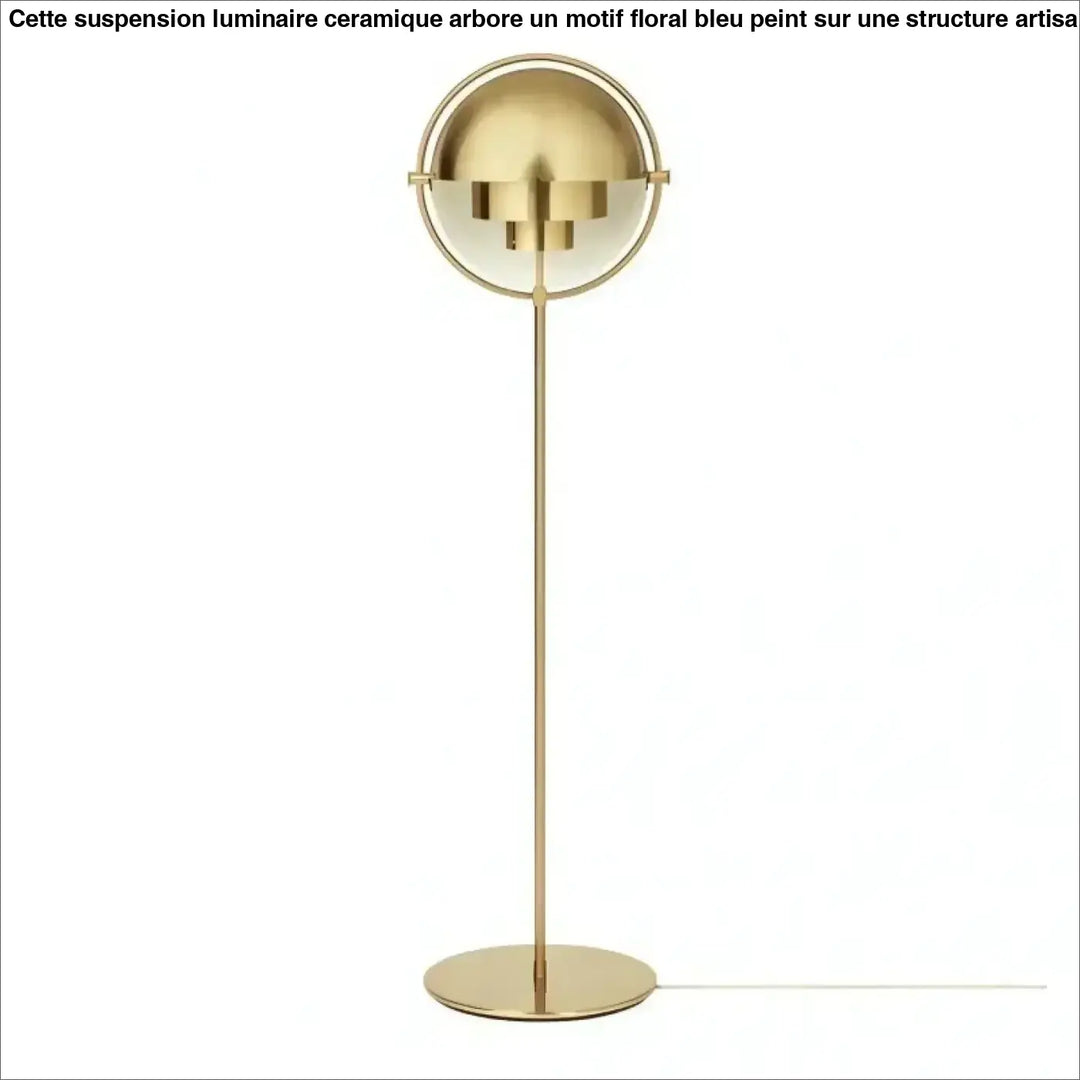 Lampadaire design en métal doré et noir moderne chic doré