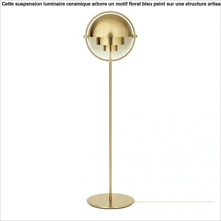 Lampadaire design en métal doré et noir moderne chic doré