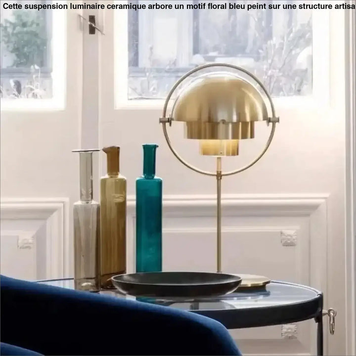 Lampadaire design en métal doré et noir moderne chic doré