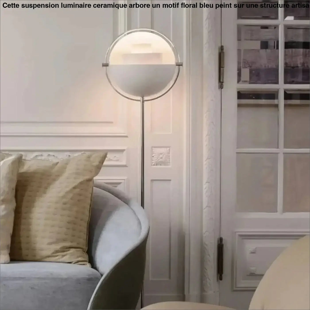 Lampadaire design en métal doré et noir moderne chic doré