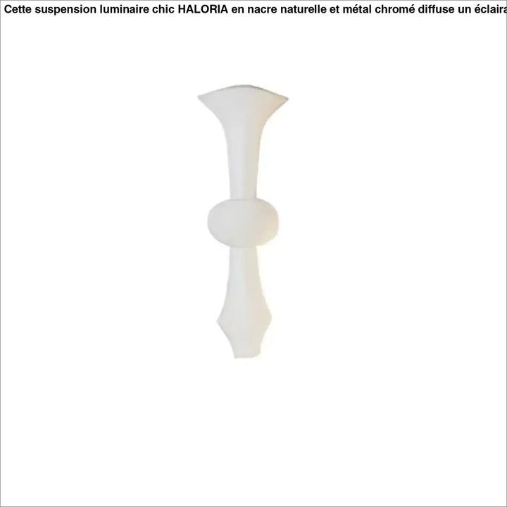 Suspension luminaire nacra blanc minimaliste avec design élancé à deux sections arrondies en luminaire design contemporain