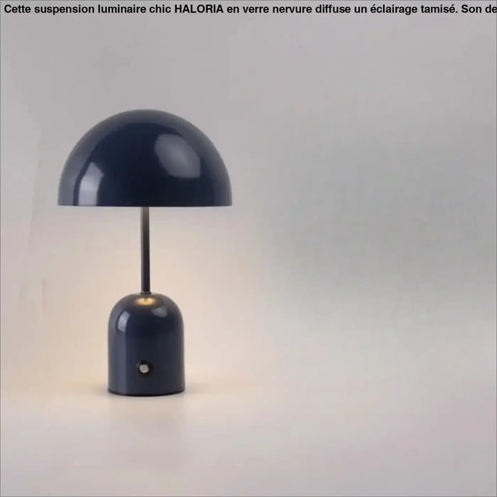 Lampe de table kapula en bleu marine avec finition brillante design contemporain pour décoration intérieure moderne