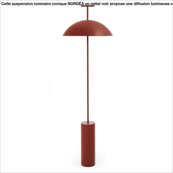 Lampadaire design yumi en métal rustique avec abat-jour en dôme pour une décoration intérieure plus qu’un simple éclairage