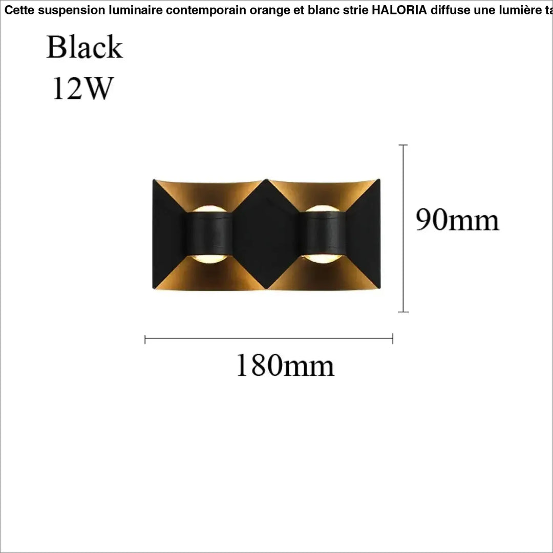 Applique murale led minimaliste effet architectural élégant
