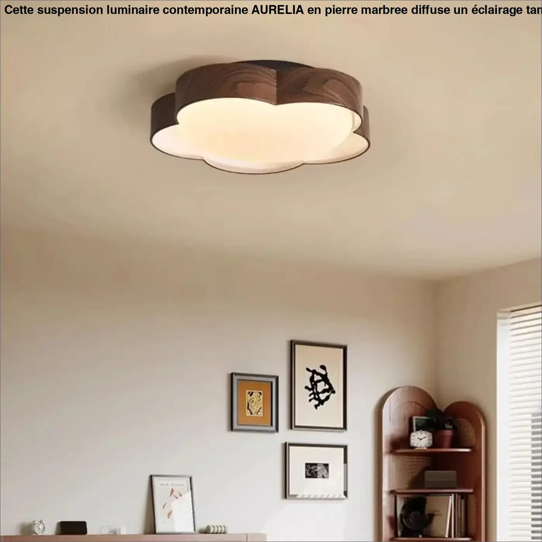 Plafonnier moderne led forme fleur design élégant naturel
