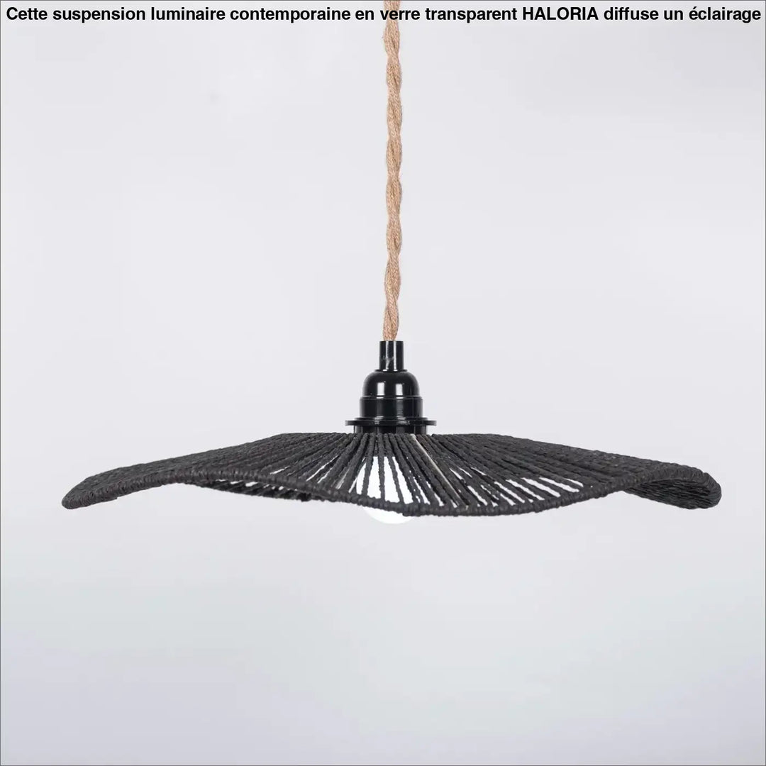 Suspension luminaire tressé naturel design moderne beige