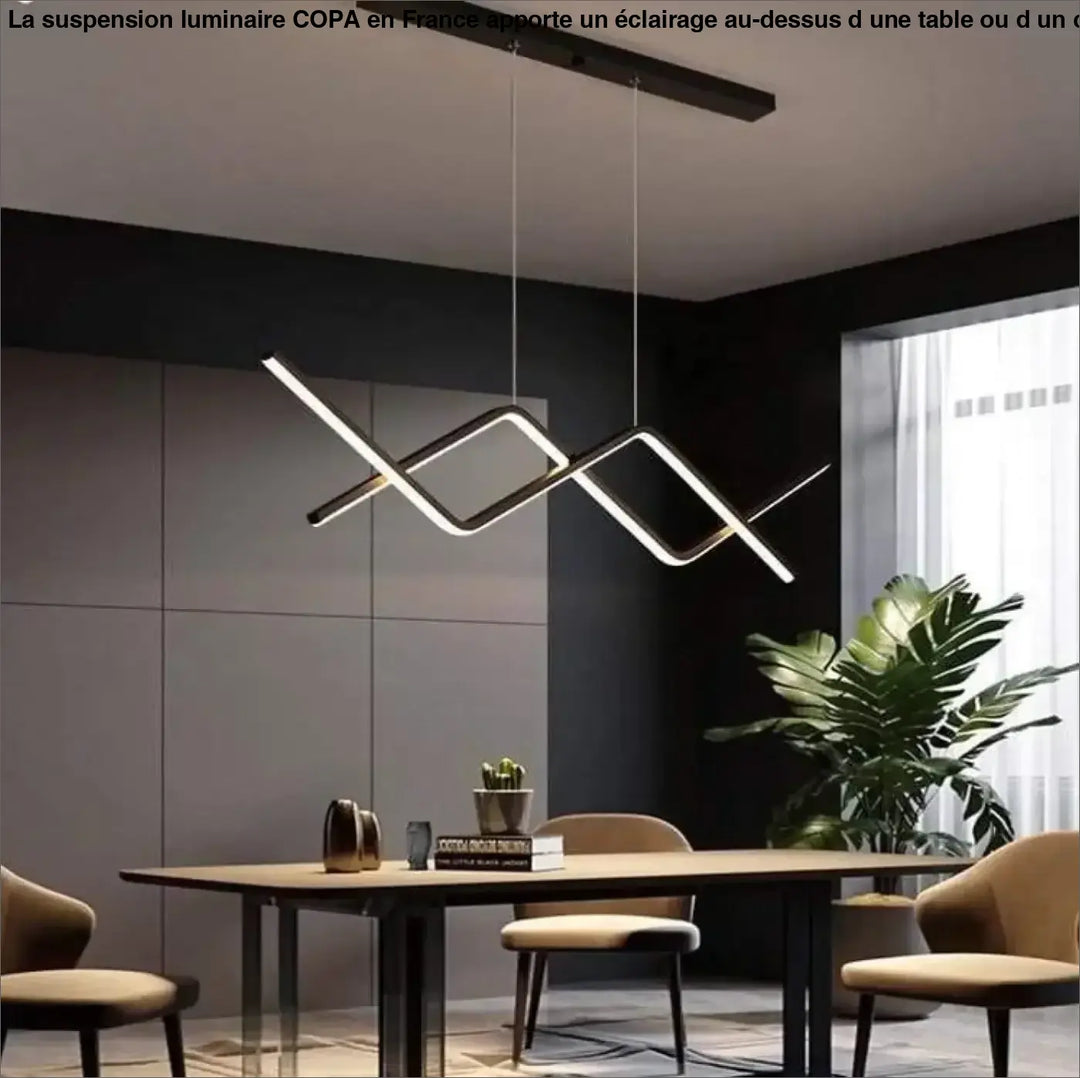 Suspension Luminaire Salon Barres Lumineuses Acrylique