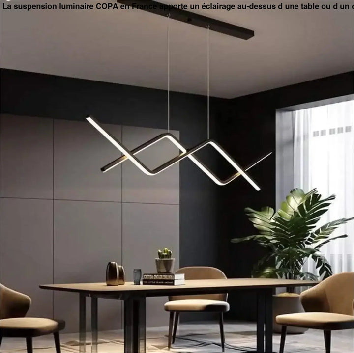 Suspension Luminaire Salon Barres Lumineuses Acrylique