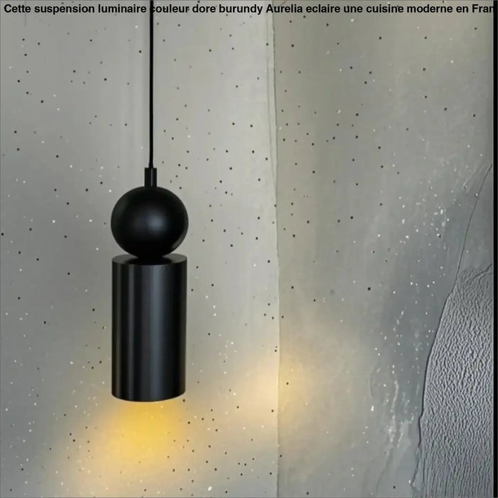 Suspension luminaire couleur doré burundy pour cuisine moderne

