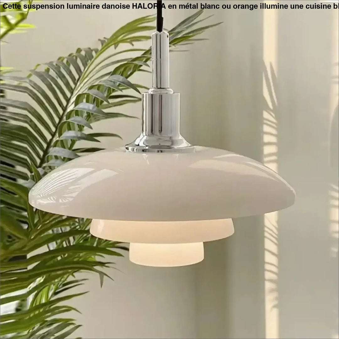 Suspension luminaire danoise de cuisine blanche ou orange

