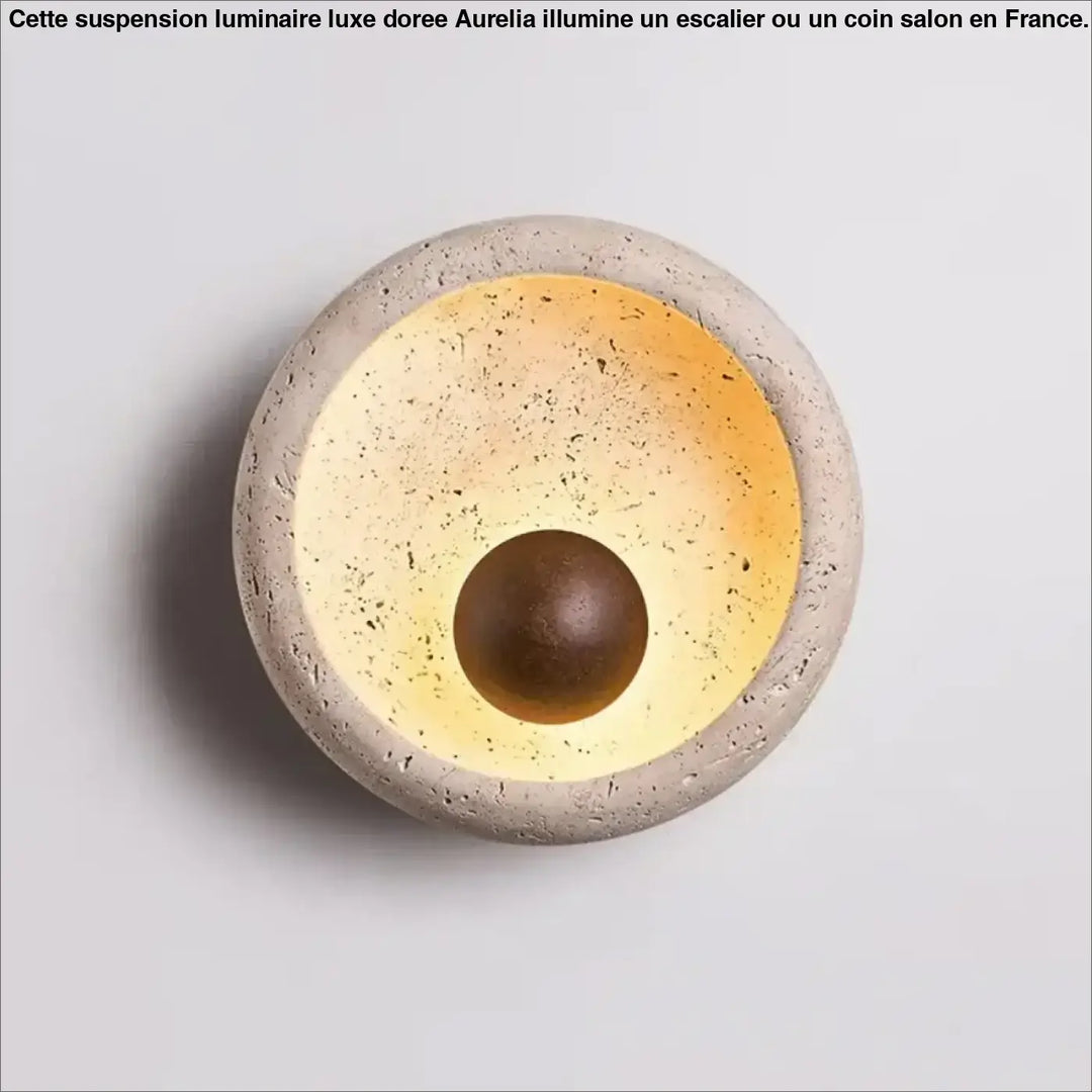 Applique led pierre et bois style organique et élégant