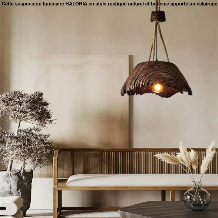 Suspension Luminaire de style rustique naturel et bohème

