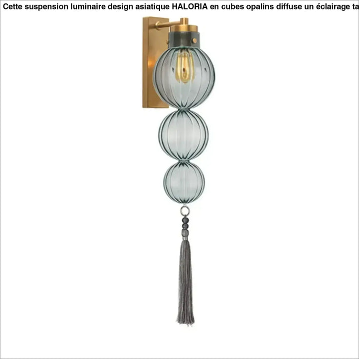 Applique Murale Design Moderne En Verre Transparent et bleu