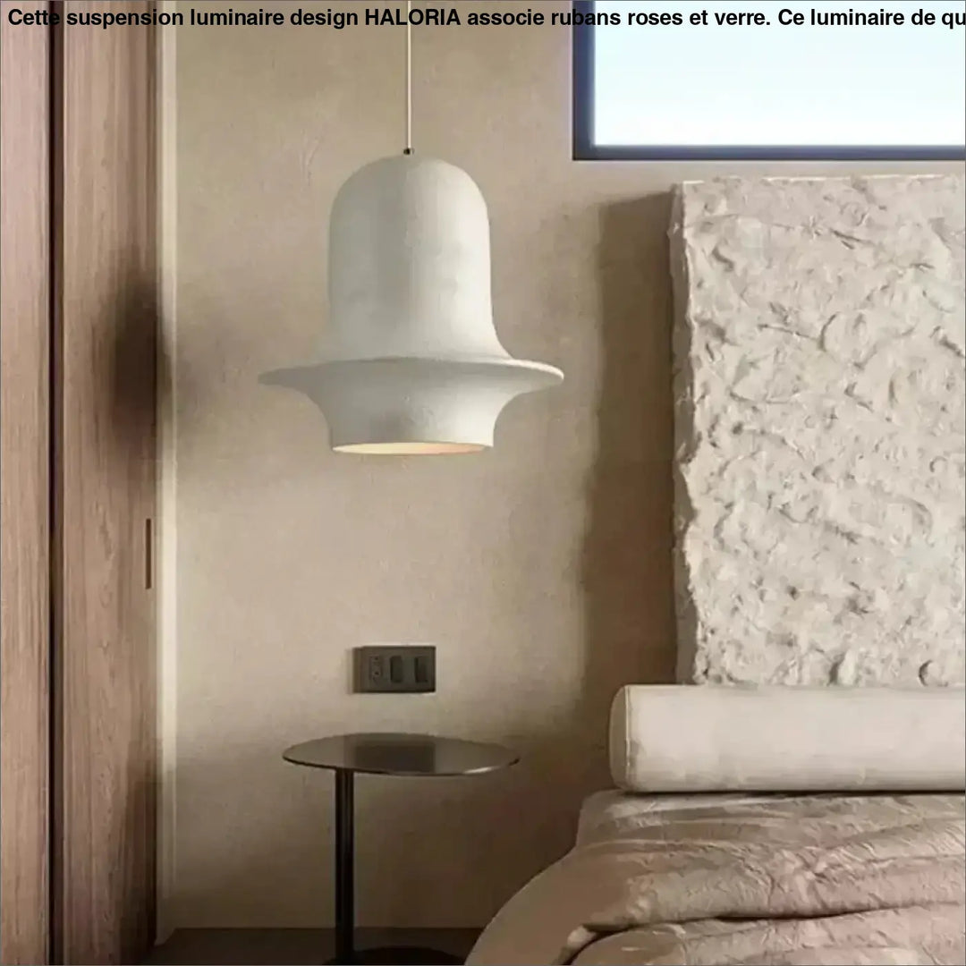 Suspension design noire cloche large moderne et unique
