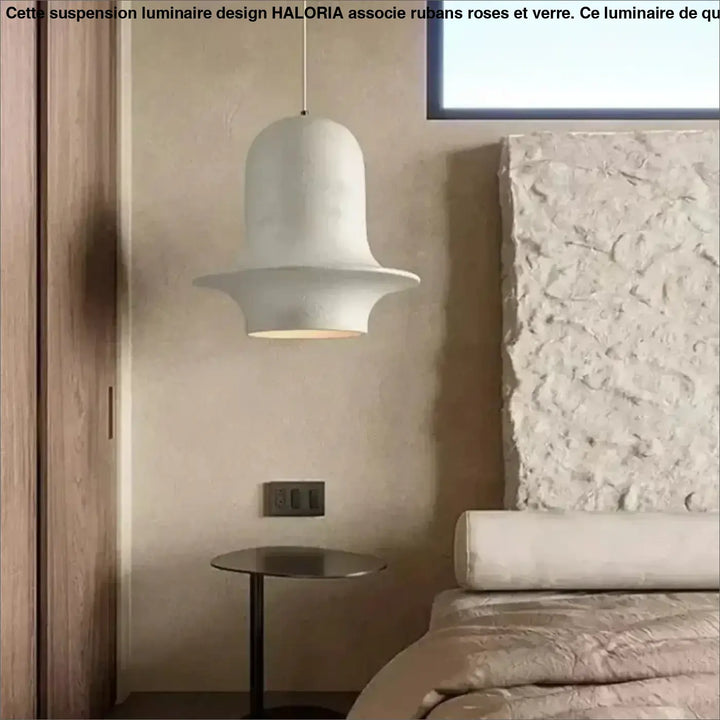 Suspension design noire cloche large moderne et unique