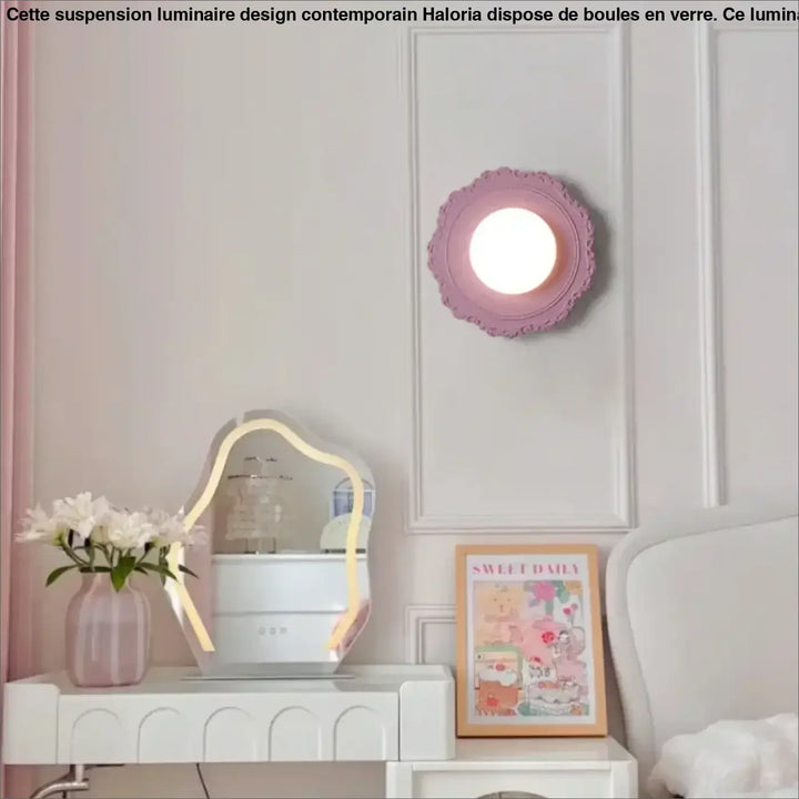 Applique murale contemporaine et originale en forme de fleur