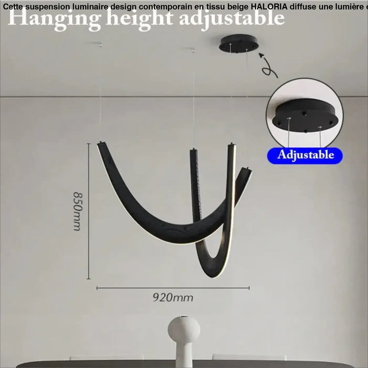 Suspension design organique en bois led contemporaine chic