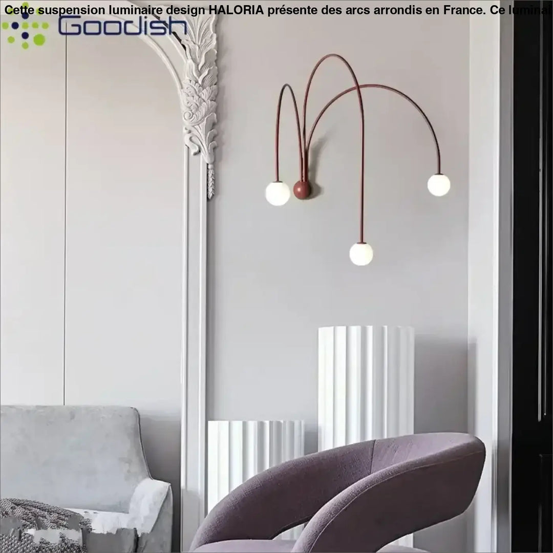 Applique murale moderne arches courbées avec globes élégant