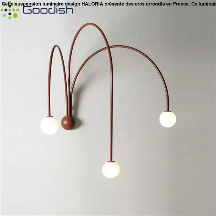 Applique murale moderne arches courbées avec globes élégant