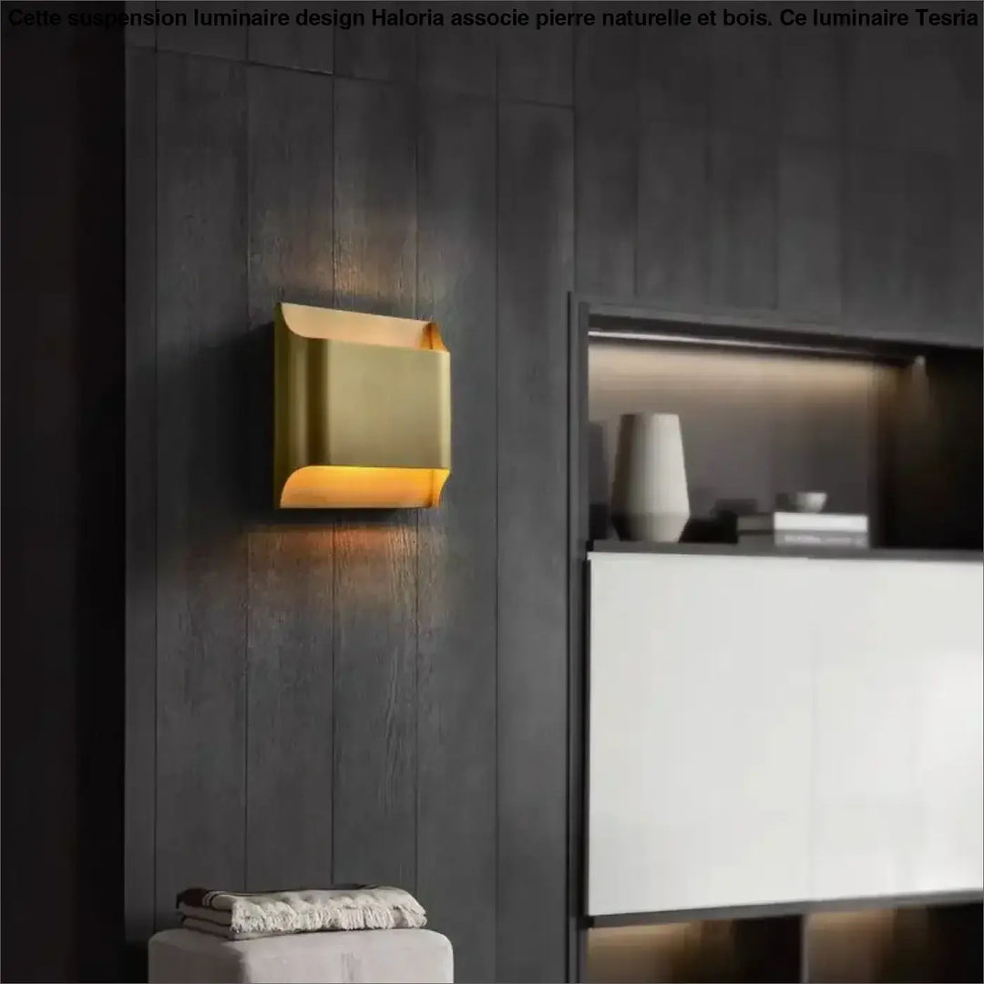 Applique murale design noir led éclairage ambiance