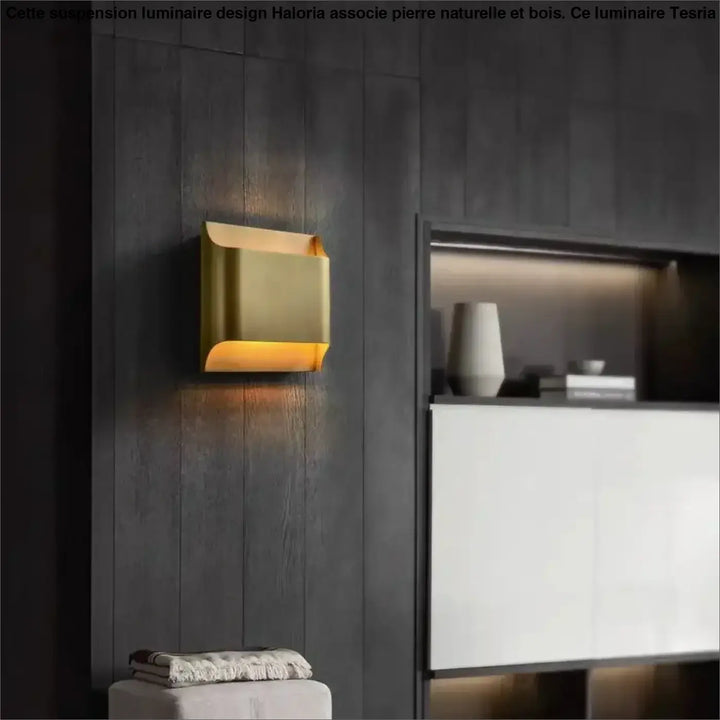 Applique murale design noir led éclairage ambiance