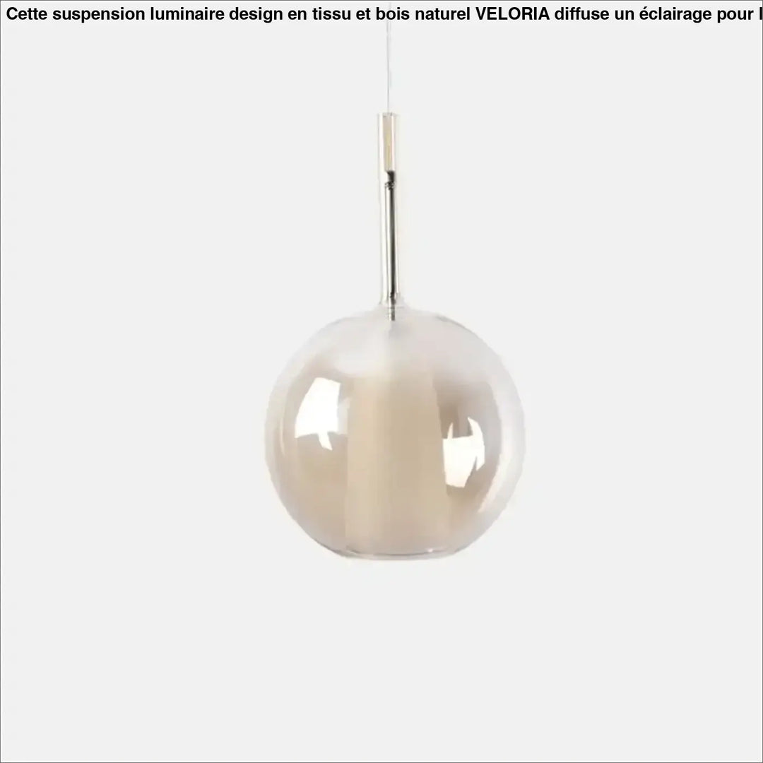Suspension luminaire en verre ambré style moderne design