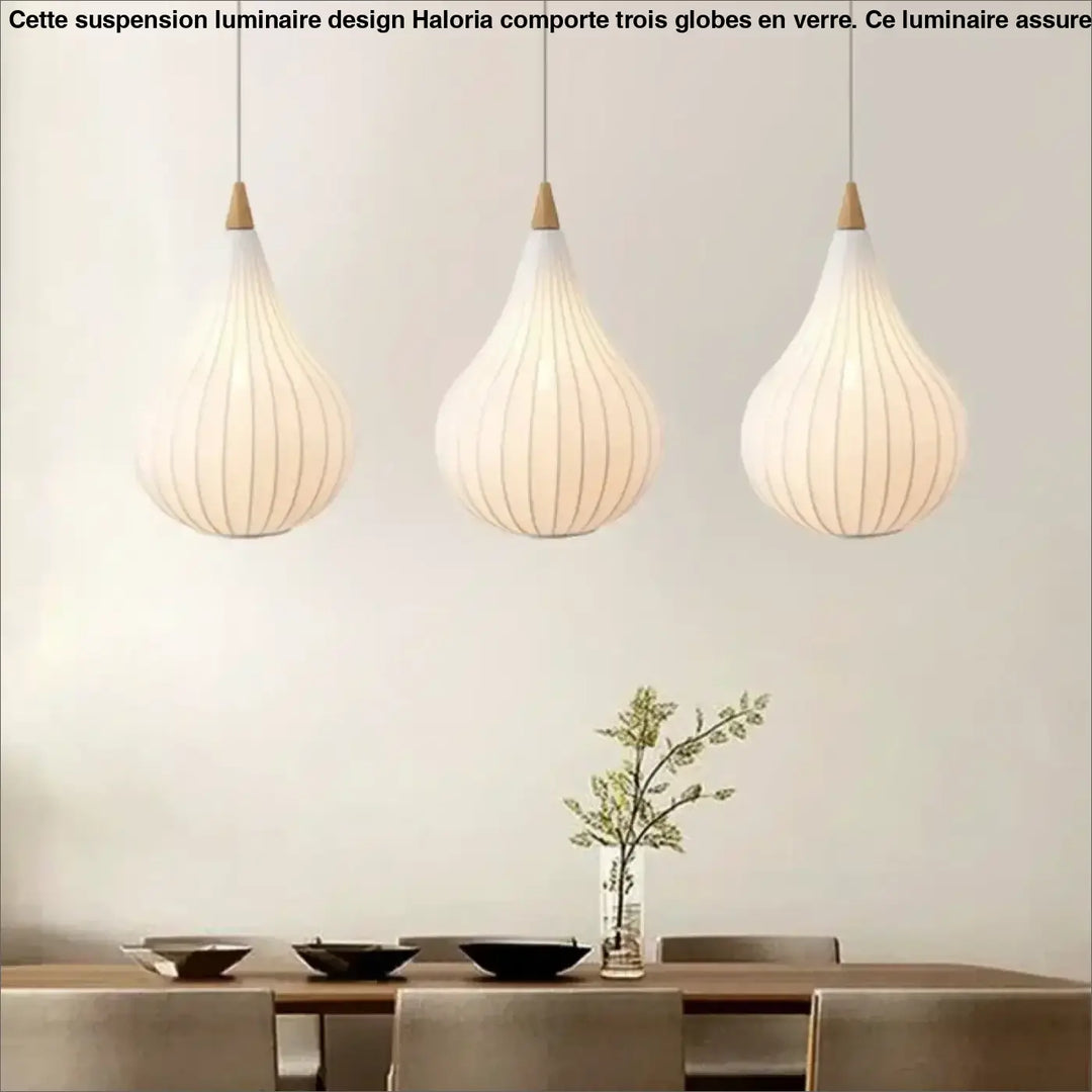 Suspension luminaire en tissu motif marron au style asiatique