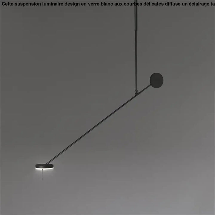 Applique murale xalto noir minimaliste avec bras long articulé et lumière directionnelle circulaire élégante