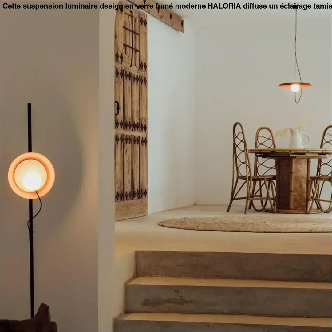 Suspension led avec design unique et éclairage doux élégante