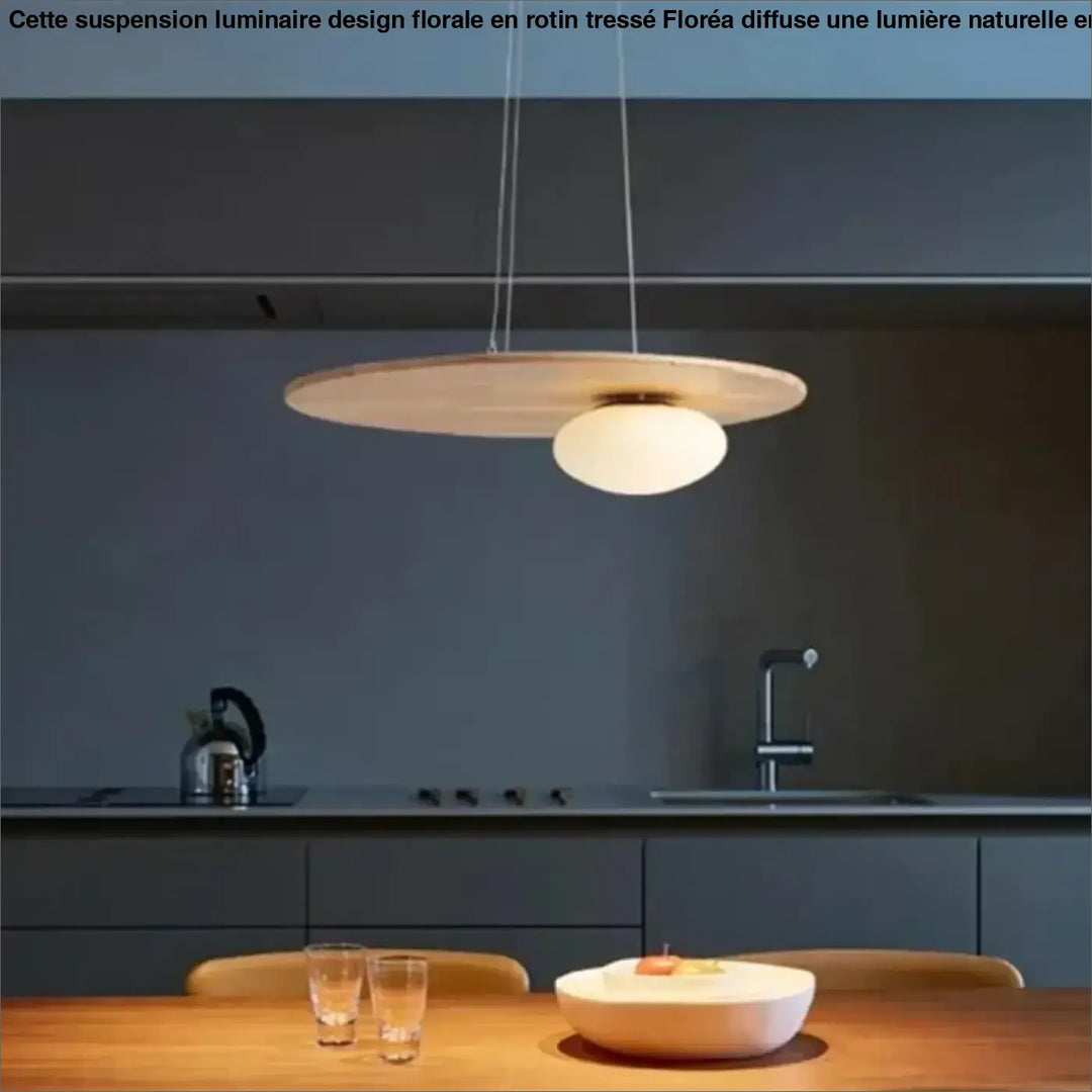Suspension luminaire moderne en bois au style épuré naturel
