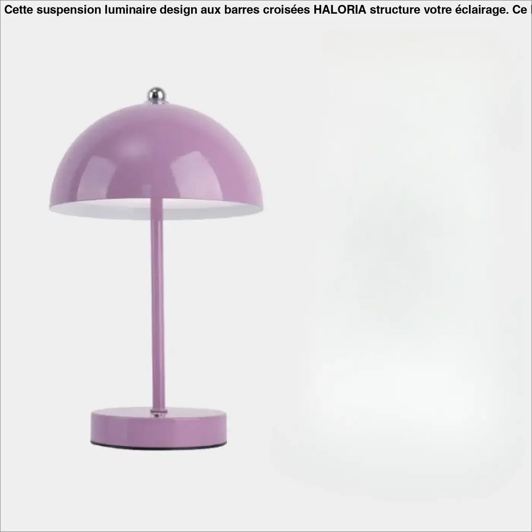 Lampe de chevet skadi design scandinave avec éclairage tamisé en lavande mat et base circulaire élégante
