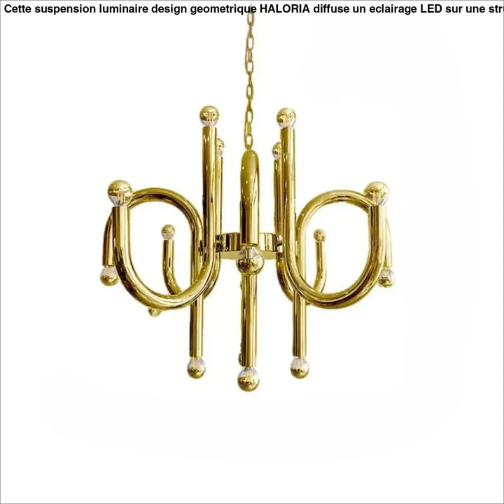 Suspension luminaire mercyl en acier inoxydable doré avec bras incurvés modernes et accents sphériques compatible 90-260v