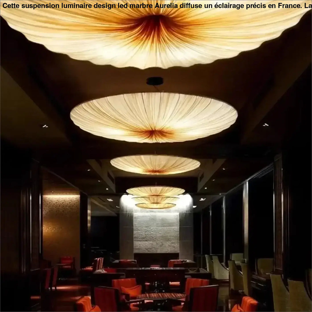 Suspension luminaire moderne plissée style fleur