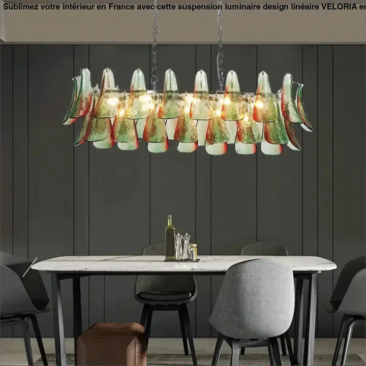Suspension en verre soufflé coloré style moderne élégant