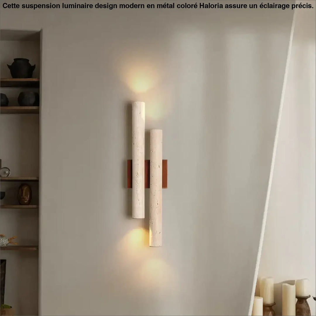 Applique murale design minimaliste bois et marbre élégant