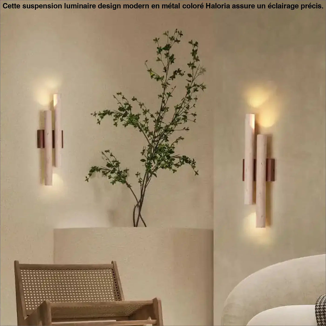 Applique murale design minimaliste bois et marbre élégant