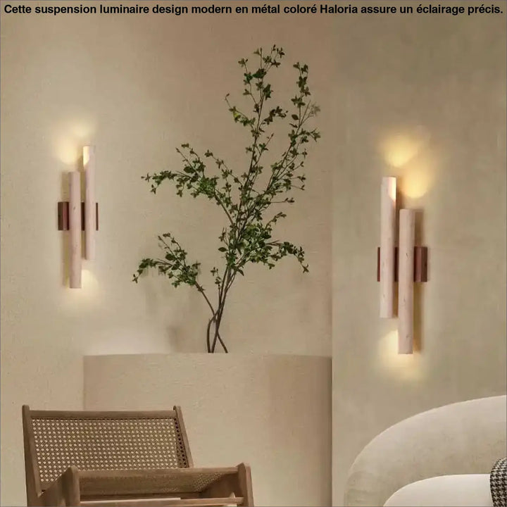 Applique murale design minimaliste bois et marbre élégant