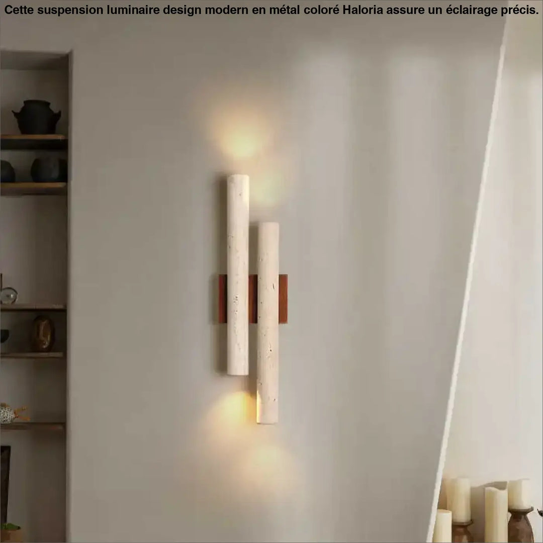 Applique murale design minimaliste bois et marbre élégant