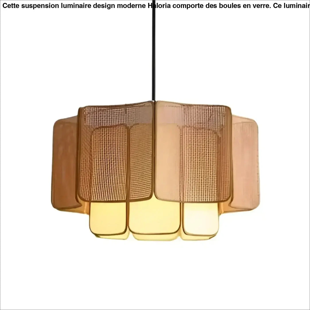 Suspension Rotin Tressé Design Naturel Style Bohème Élégant