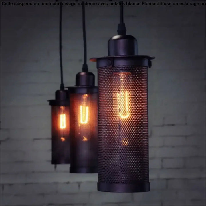 Suspension luminaire au style industriel design vintage