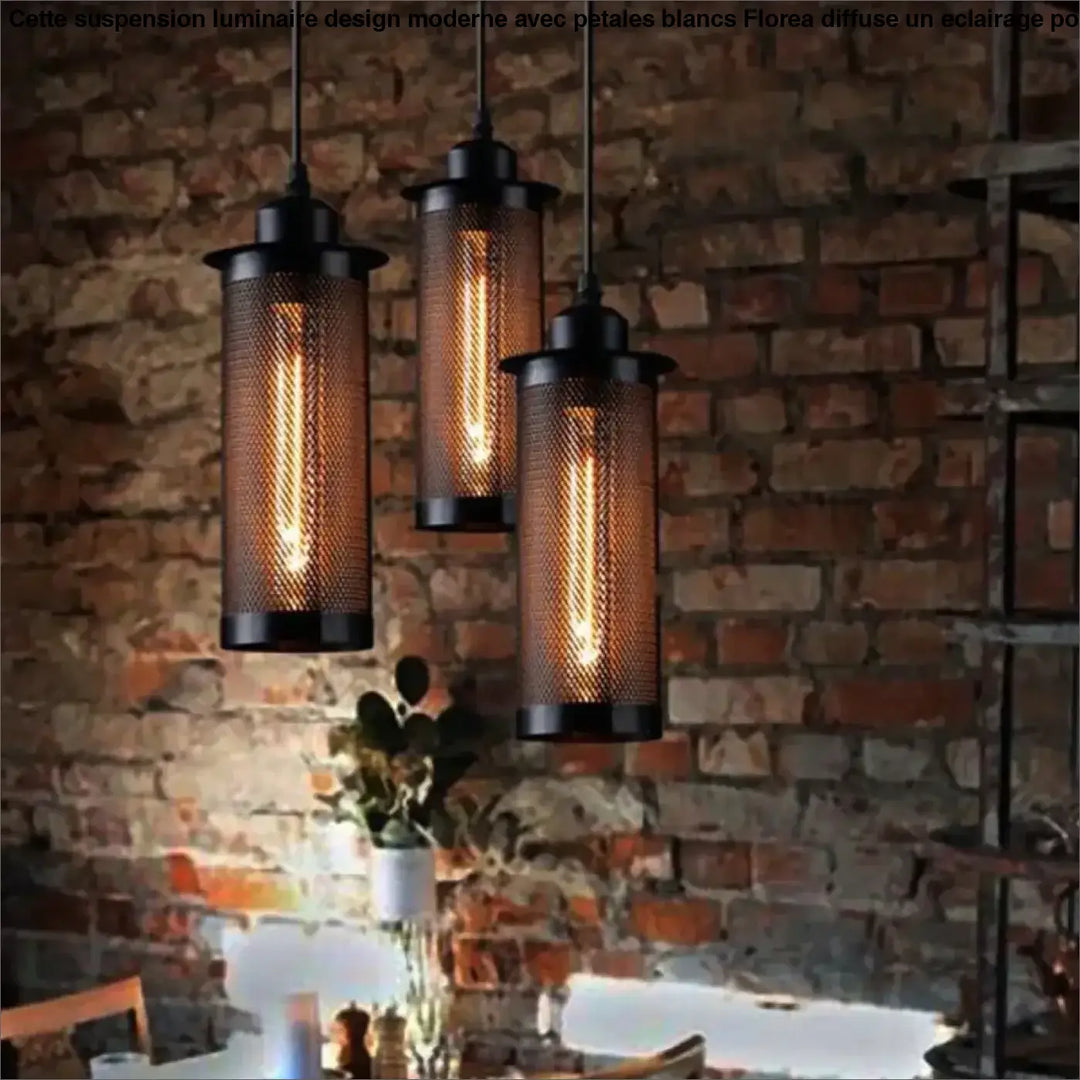 Suspension luminaire au style industriel design vintage