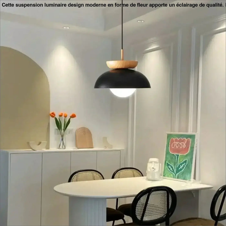 Suspension design scandinave avec abat-jour ambiance