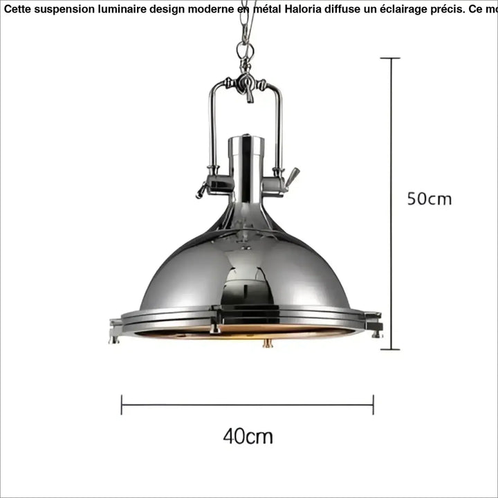 Suspension luminaire rétro style industriel en métal