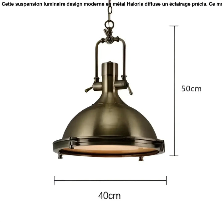 Suspension luminaire rétro style industriel en métal