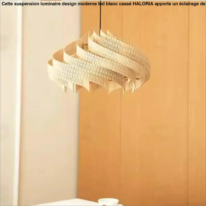 Suspension design en bois pour une lumière douce et élégante