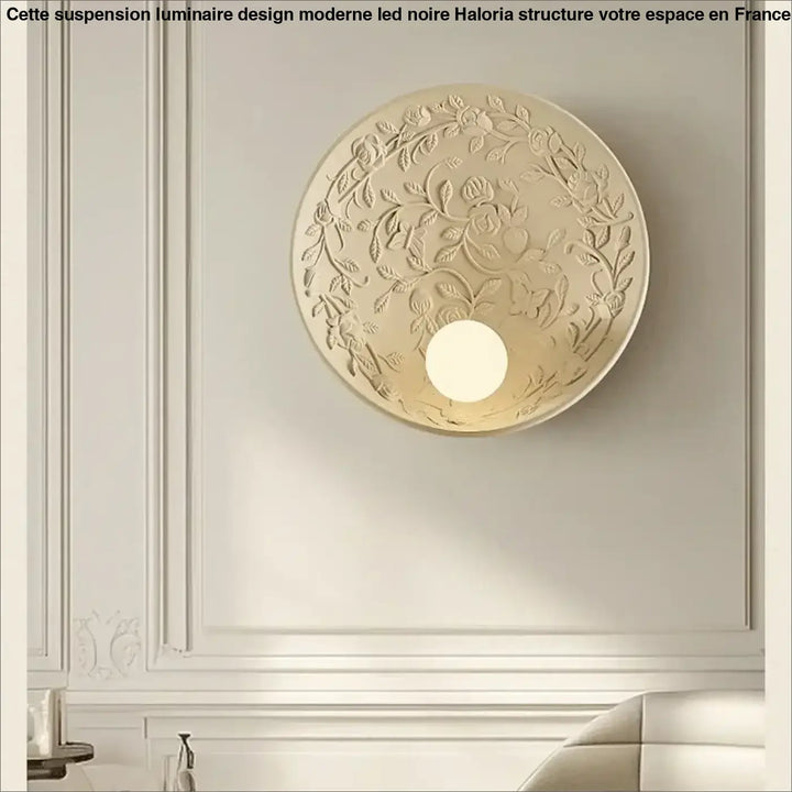 Applique élégant résine verre blanc beige décor moderne