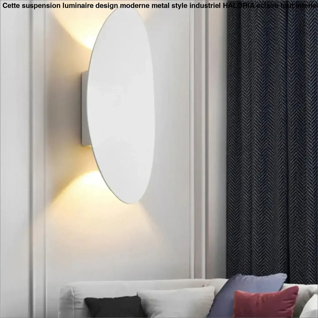 Applique murale LED ovale design blanc pour éclairage décoratif

