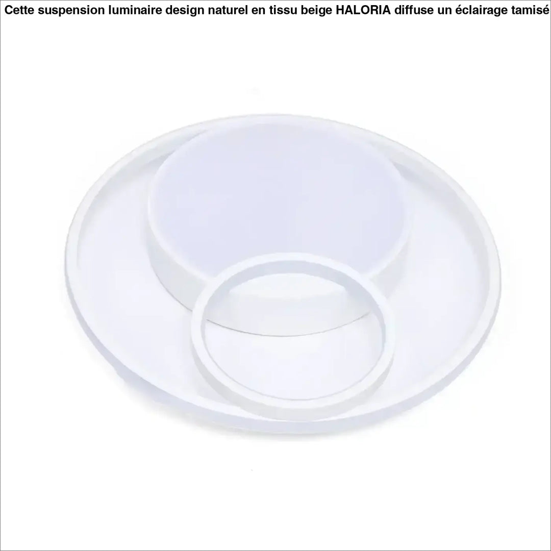 Plafonnier contemporain forme circulaire blanc raffinée