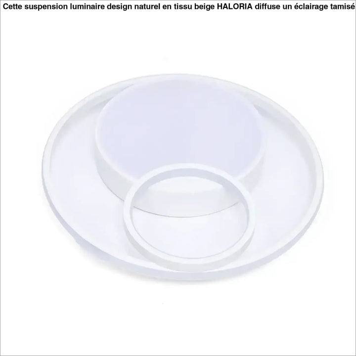 Plafonnier contemporain forme circulaire blanc raffinée